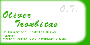 oliver trombitas business card