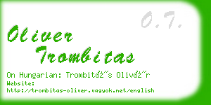 oliver trombitas business card